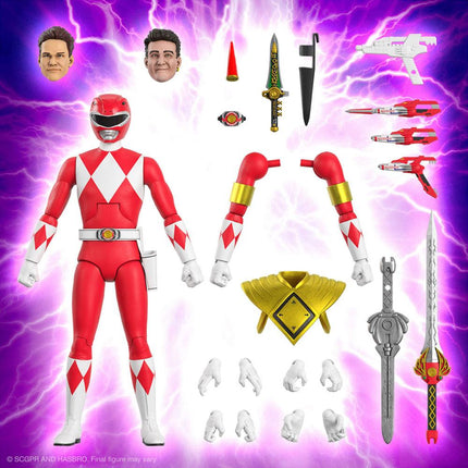 Red Ranger Mighty Morphin Power Rangers Ultimates Action Figure 18 cm